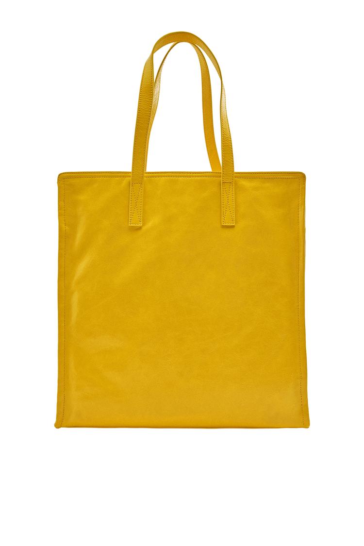 Zara yellow tote bag sales